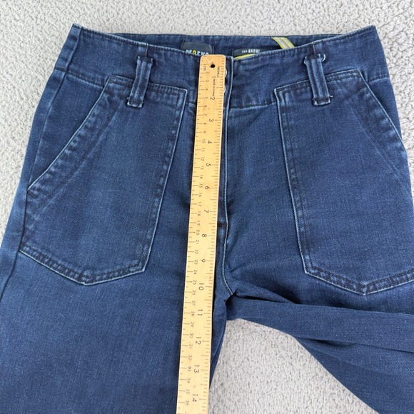 Maeve by Anthropologie The Naomi High Rise Flare Jeans Dark Wash Size 27 - Picture 5 of 9